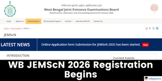 WB JEMScN 2026 Registration Begins @wbjeeb.nic.in; Check Exam Date Here
